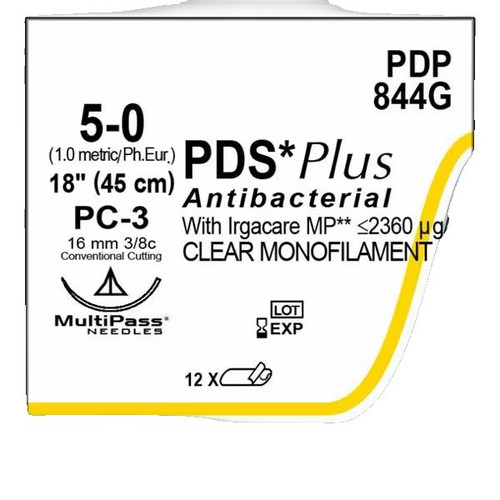 Johnson & - J Healthcare Systems - Pdp844G - Suture, Pdsii 5 - 0 45Cm/ Pc - 3 16 Mm