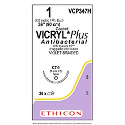 Johnson & - J Healthcare Systems - Vcp347H - Suture, Vicryl+Ctd Antibac 1 36" Ct