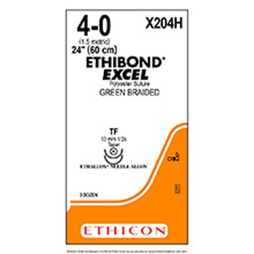 Johnson & - J Healthcare Systems - X204H - Suture, Ethbnd Grn Br 4 - 0 24" Tf B204H