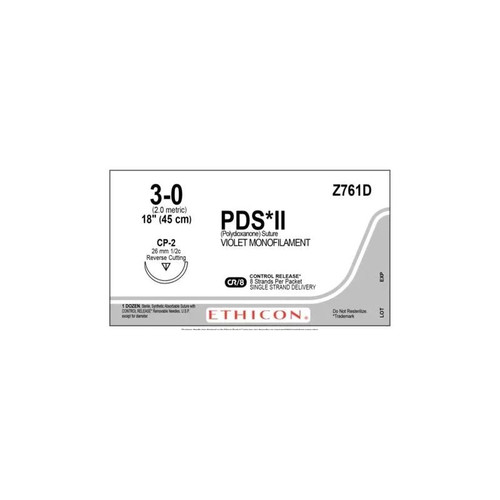 Johnson & - J Healthcare Systems - Z761D - Suture, Pds Ii Vio Mono 3 - 0 1 8" Cp - 2