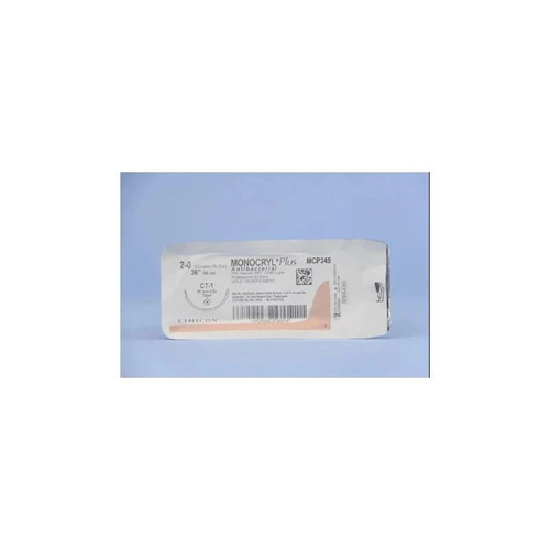Johnson & - Monocryl Plus - Mcp345H - Systems - Absorbable Antibacterial Suture With Needle Poliglecaprone 25 Irgacare Mp Ct - 1 1/2 Circle Taper Point Size 2 - 0