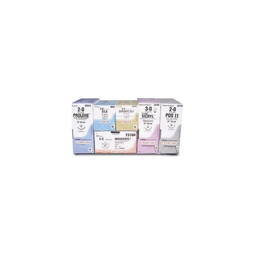 Johnson & - Pds Ii - Z504G - Systems - Absorbable Suture With Needle Polydioxanone P - 2 1/2 Circle Precision Reverse Cutting Size 4 - 0 Monofilament