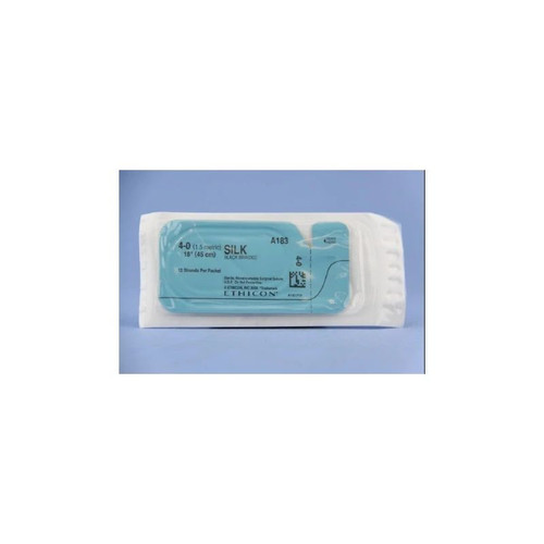 Johnson & - Perma - Hand Sutupak - A183H - Systems - Nonabsorbable Suture Without Needle Silk Braided Size 4 - 0