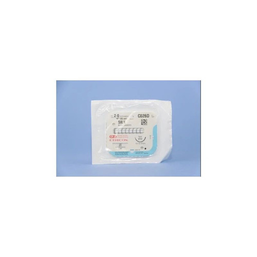 Johnson & - Perma-Hand - C026D - Systems - Nonabsorbable Suture With Needle Silk Ct - 2 1/2 Circle Taper Point Size 0 Braided