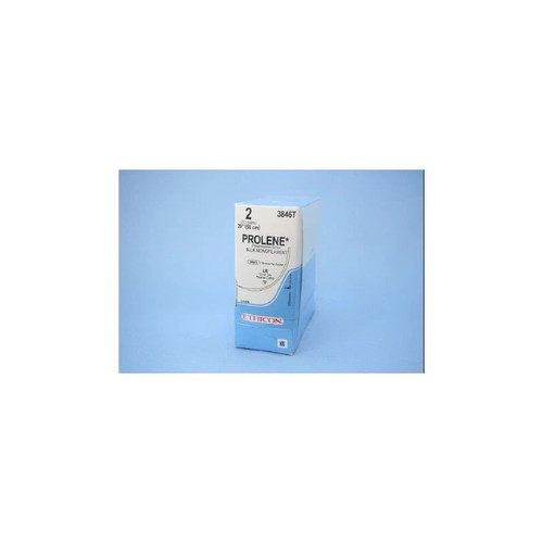 Johnson & - Prolene - 3846T - Systems - Nonabsorbable Suture With Needle Polypropylene Lr 3/8 Circle Reverse Cutting Size 2 Monofilament