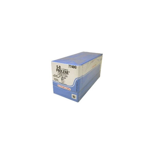 Johnson & - Prolene - 7740G - Systems - Nonabsorbable Suture With Needle Polypropylene Sm - 1 1/8 Circle Spatula Size 5 - 0 Monofilament
