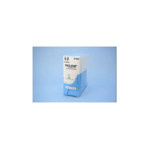 Johnson & - Prolene - 8726H - Systems - Nonabsorbable Suture With Needle Polypropylene C - 1 3/8 Circle Taper Point Size 6 - 0 Monofilament