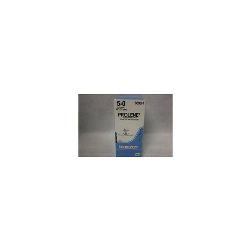 Johnson & - Prolene - 8890H - Systems - Nonabsorbable Suture With Needle Polypropylene C - 1 3/8 Circle Taper Point Size 5 - 0 Monofilament