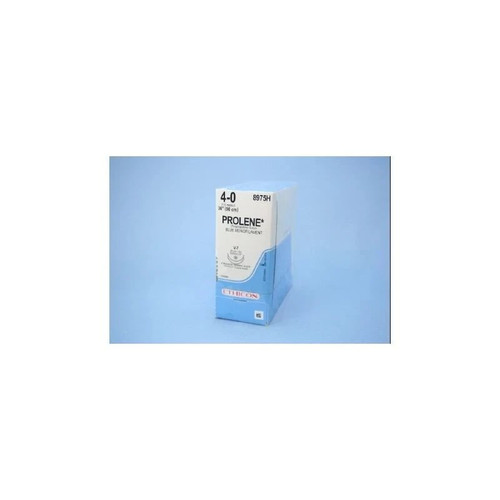 Johnson & - Prolene - 8975H - Systems Nonabsorbable Suture With Needle Polypropylene V - 7 1/2 Circle Taper Cutting Size 4 - 0 Monofilament