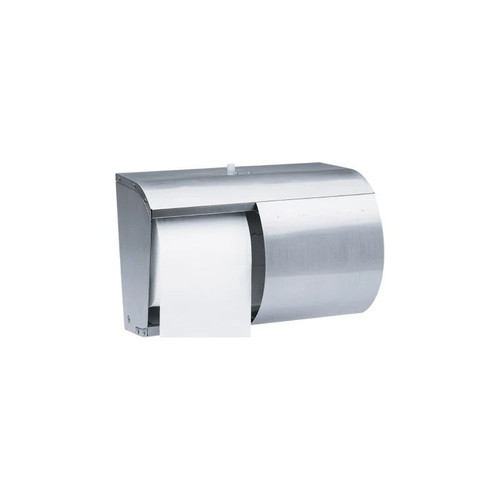 Kimberly Clark - K-C Professional - 09606 - Toilet Tissue Dispenser Silver Stainless Steel Manual Pull Double Roll Wall Mount