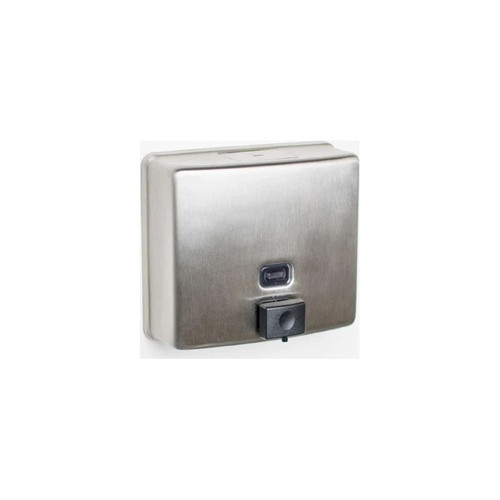 Lagasse - Bobrick Contura Series - Bob4112 - Soap Dispenser Satin Finish Stainless Steel Push Button 40 Oz Wall Mount
