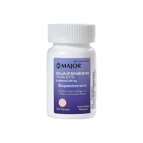 Major Pharmaceuticals - 00904515460 - Cold And Cough Relief 200 Mg Strength Tablet  Bottle
