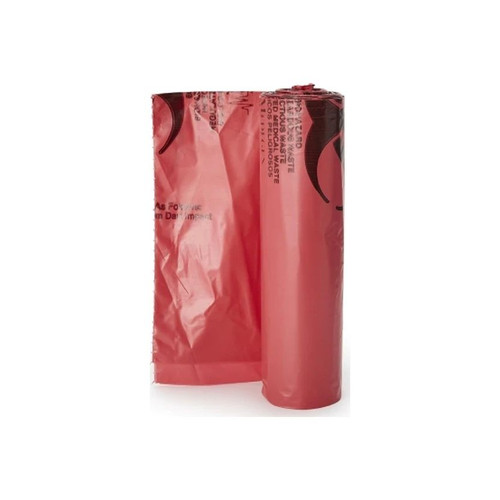 Mckesson - 03-4773 - Infectious Waste Bag 40 To 45 Gal Red Lldpe X 46 Inch