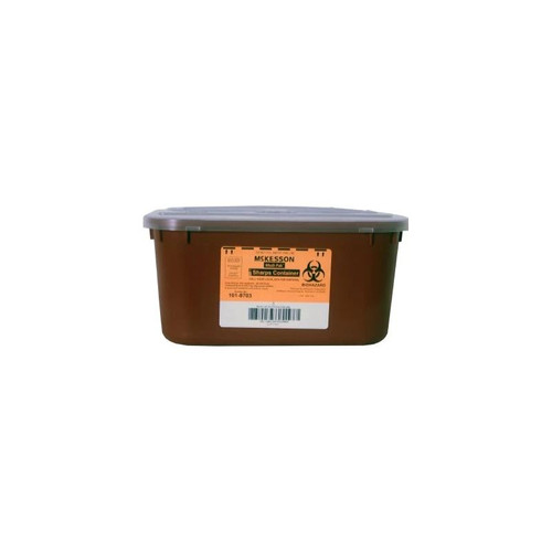 Mckesson - 101-8703 - Sharps Container Red Base 5 H X 10 W 7 D Inch Horizontal Entry 1 Gallon
