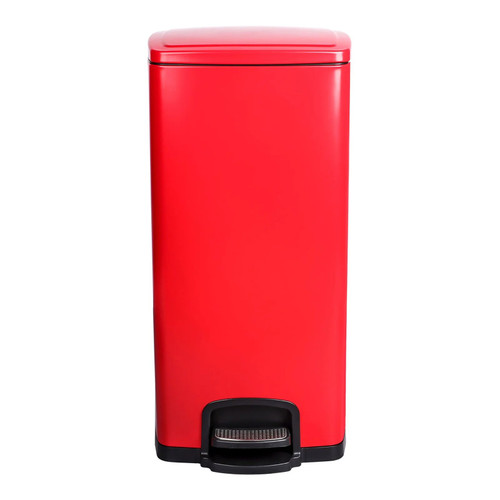 Mckesson - 16-35267 - Wastecan, Step - On Sq Metal Red32Qt