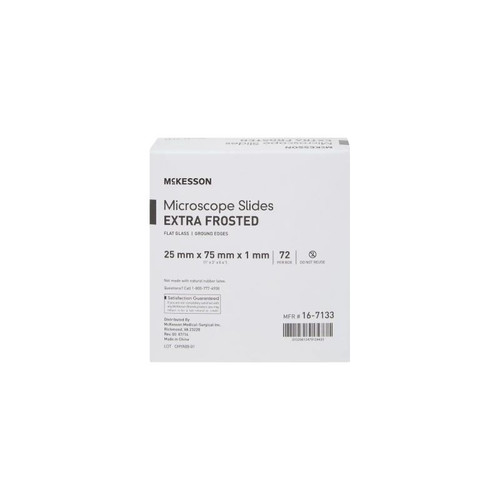 Mckesson - 16-7133 - Microscope Slide 1 X 3 Inch Mm Extra - Frosted End