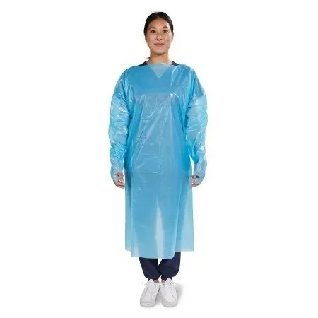 Mckesson - 16-Nrtwtcb1-Xl - Gown, Pe/Film Nr W/Thumb Loop Cuff/Opn Bck Xlg