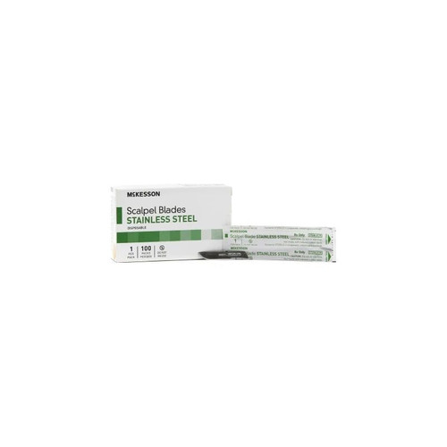 Mckesson - 1640 - Brand Surgical Blade Stainless Steel No 10 Sterile Disposable Individually Wrapped