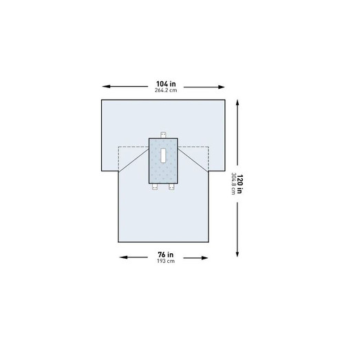 Mckesson - 183-I80-05170G-S - Abdominal Drape Laparotomy 102 W X 76 120 L Inch Sterile