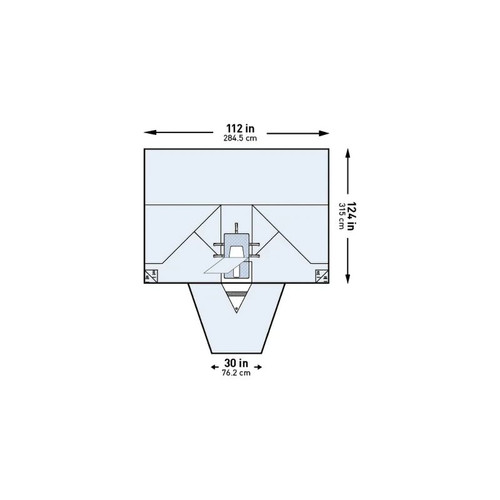 Mckesson - 183-I80-05174G-S - Abdominal Drape Lavh Laparotomy 112 W X 30 124 L Inch Sterile