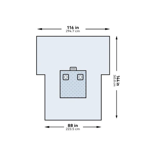 Mckesson - 183-I80-09138G-S - Orthopedic Drape Bilateral Limb 116 W X 88 114 L Inch Sterile