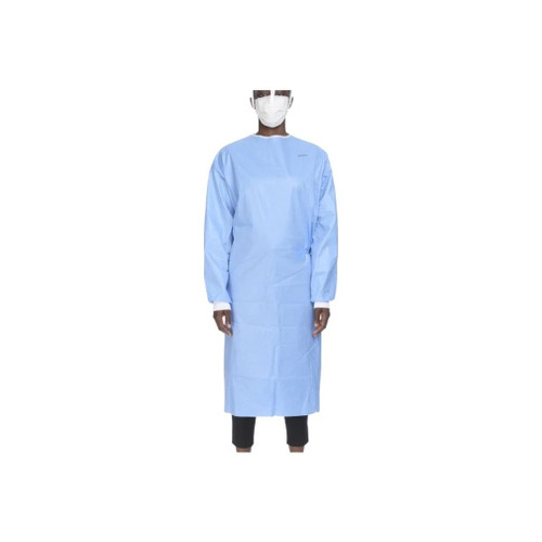 Mckesson - 183-I90-8020-S1 - Non - Reinforced Surgical Gown With Towel Large Blue Sterile Aami Level 3 Disposable