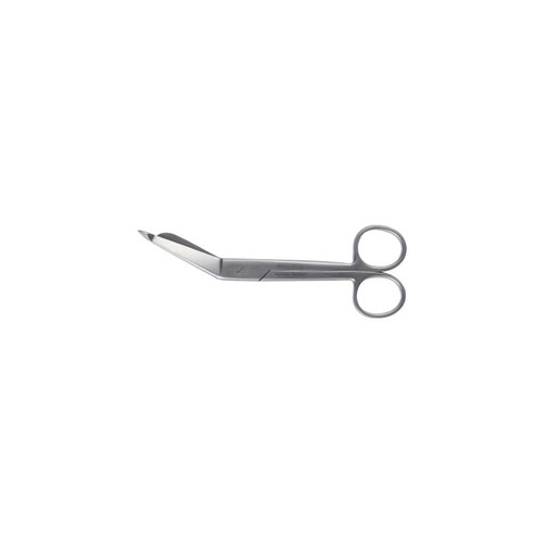 Mckesson - 43-1-231 - Argent Bandage Scissors Lister 5 - 1/2 Inch Length Surgical Grade Stainless Steel Nonsterile Finger Ring Handle Angled Blunt Tip /