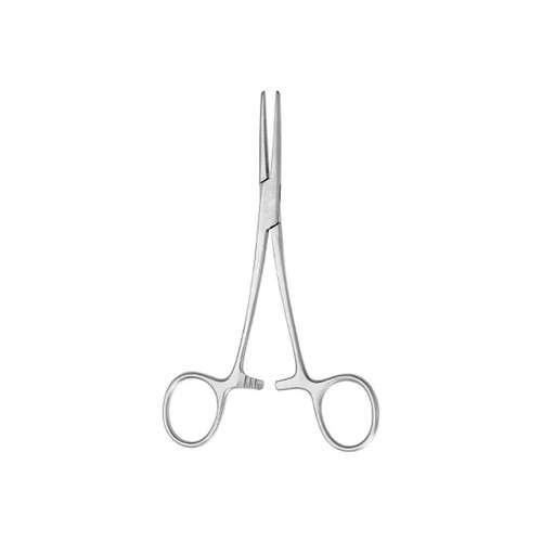 Mckesson - 43-1-426 - Argent Hemostatic Forceps Halsted - Mosquito 5 Inch Length Surgical Grade Stainless Steel Nonsterile Ratchet Lock Finger Ring Handle Straight