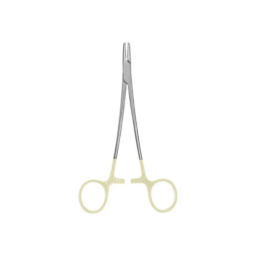 Mckesson - 43-1-843 - Argent Needle Holder 5 Inch Length Serrated Jaws Finger Ring Handle