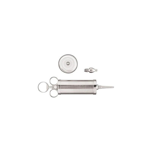 Mckesson - 43-2-251 - Ear Syringe With Shield Three Ring Style Ring, Silver Barrel And Plunger Office Grade