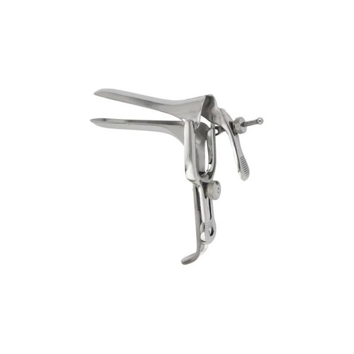 Mckesson - 43-2-324 - Vaginal Speculum Graves Nonsterile Office Grade Stainless Steel Large Double Blade Duckbill Reusable Without Light Source Capability