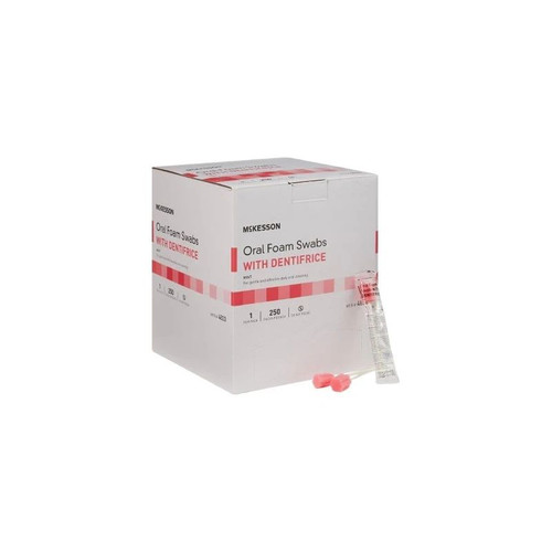 Mckesson - 4833 - Oral Swabstick Foam Tip Dentifrice