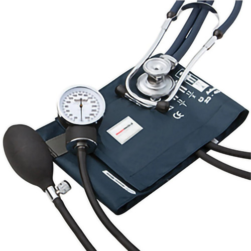 Mckesson - Mckesson Brand - 768-641-11ANMM - Reusable Aneroid Sphygmomanometer And Dual Head Sprague Pocket Stethoscope Set With Adult Cuff 23-33 Cm 
