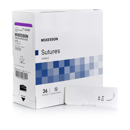 Mckesson - Sj422H - Suture, 4 - 0 Polygly Acid 30" P - 12