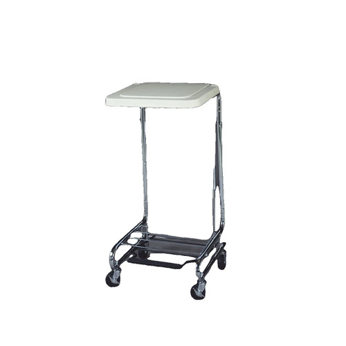 Medegen Medical - 15-9100 - Silver Hamper Stand, Step - On Foot Pedal, Soiled Linen