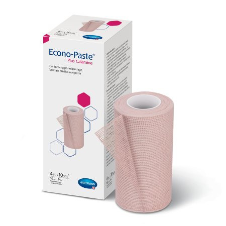 Hartmann - Econo-Paste Plus Calamine - 47410000 - Unna Boot Bandage 4 Inch X 10 Yard Knitted Gauze Zinc Oxide / Nonsterile
