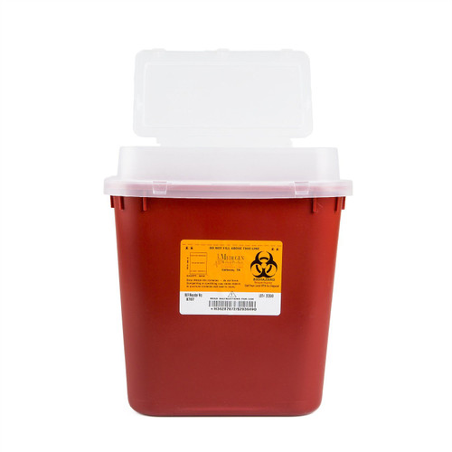 Medegen Medical - 8707 - Sharps Container, 2 Gallon , Tortuous Path Lid