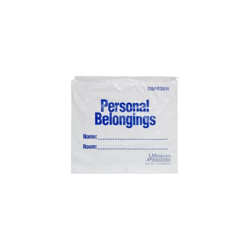 Medegen Medical - Dspb20W - Products Patient Belongings Bag 18 X 20 Inch Plastic Drawstring Closure White