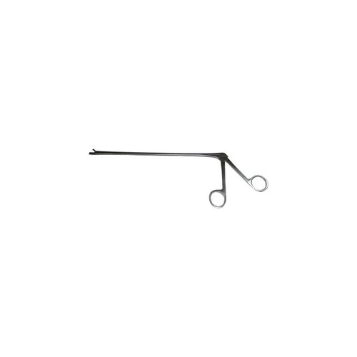 Medgyn - 029701-D - Biopsy Forceps Tischler Office Grade Stainless Steel Nonlocking Finger Ring Handle Angled Up 45