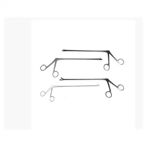 Medgyn - 029703-D - Biopsy Forceps Kevorkian 6 Inch Length Office Grade Stainless Steel Nonsterile Nonlocking Finger Ring Handle Angled Up 45 Serrated Tip