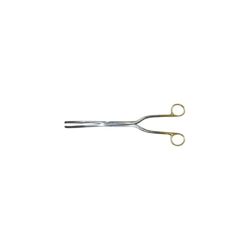 Medgyn - 031176 - Obstetrical Forceps Fink 10 - 1/2 Inch Length Surgical Grade Stainless Steel Nonsterile Nonlocking Finger Ring Handle Slightly Curved 13 Mm Jaws With Concave Tips