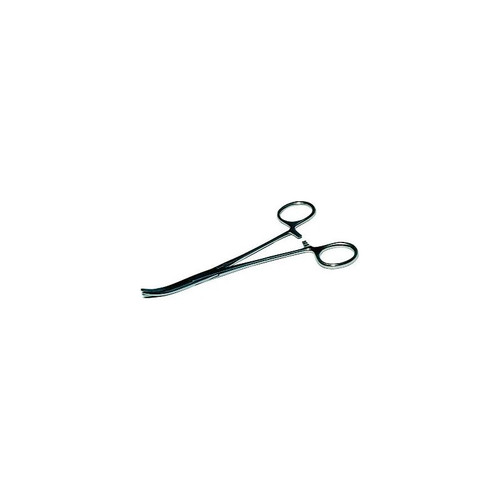 Medical Action Industries - 56225 - Hemostatic Forceps Kelly 5 - 1/2 Inch Length Floor Grade Nickel Plated Stainless Steel Sterile Ratchet Lock Finger Ring Handle Curved Serrated Tip
