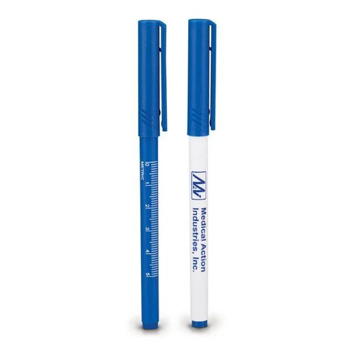 Medical Action Industries - Q200 - Surgical Skin Marker Gentian Violet Fine Tip With Impact Ruler Sterile