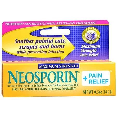 Johnson & - Neosporin + Pain Relief Maximum Strength - 00501371205 - Systems - J&J - First Aid Atb With Cream 0.5 Oz Tube