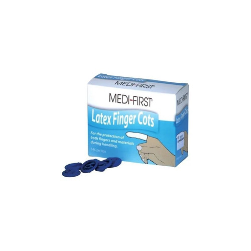 Medique Products - Medi-First - 68235 - Finger Cot Medium 2 - 1/2 Inch Length Powder Free Latex Nonsterile