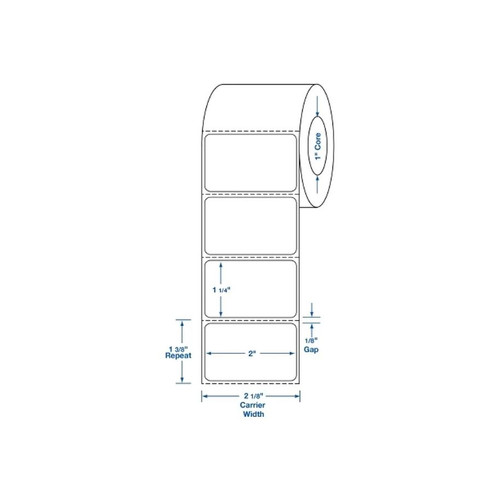 Medline - Centurion - Dtl452 - Blank Label Laboratory Use White Paper 1 - 1/4 X 2 Inch