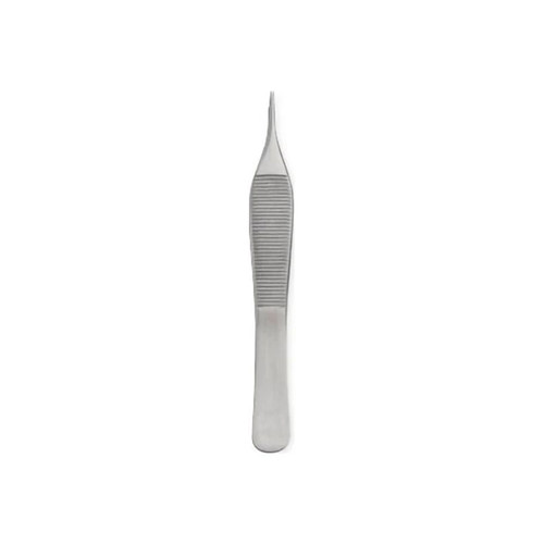 Medline - Centurion - Tri66405 - Dressing Forceps Adson 4 - 3/4 Inch Length Floor Grade Stainless Steel Sterile Nonlocking Thumb Handle Straight Serrated Tips