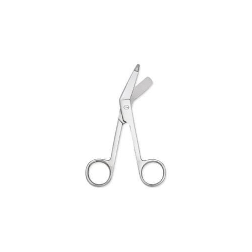 Medline - Centurion - Tri66670 - Bandage Scissors Lister 5 - 1/2 Inch Length Floor Grade Stainless Steel Sterile Finger Ring Handle Angled Blunt Tip /