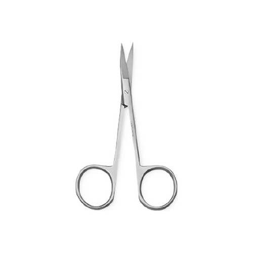 Medline - Centurion Lil Tips - 66465 - Iris Scissors 4 - 1/2 Inch Length Office Grade Stainless Steel Sterile Finger Ring Handle Curved Sharp Tip /