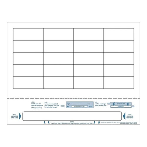 Medline - Duraprint - Lsl207 - Identification Wristband With Shield Laser Print Adhesive Closure Without Legend